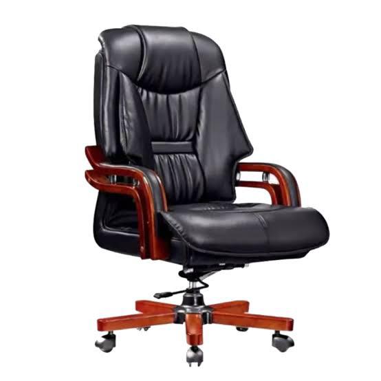 Red Wooden Arms Executive Chair